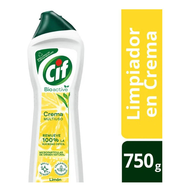 Limpiador Crema Multiuso Cif Limón 750g