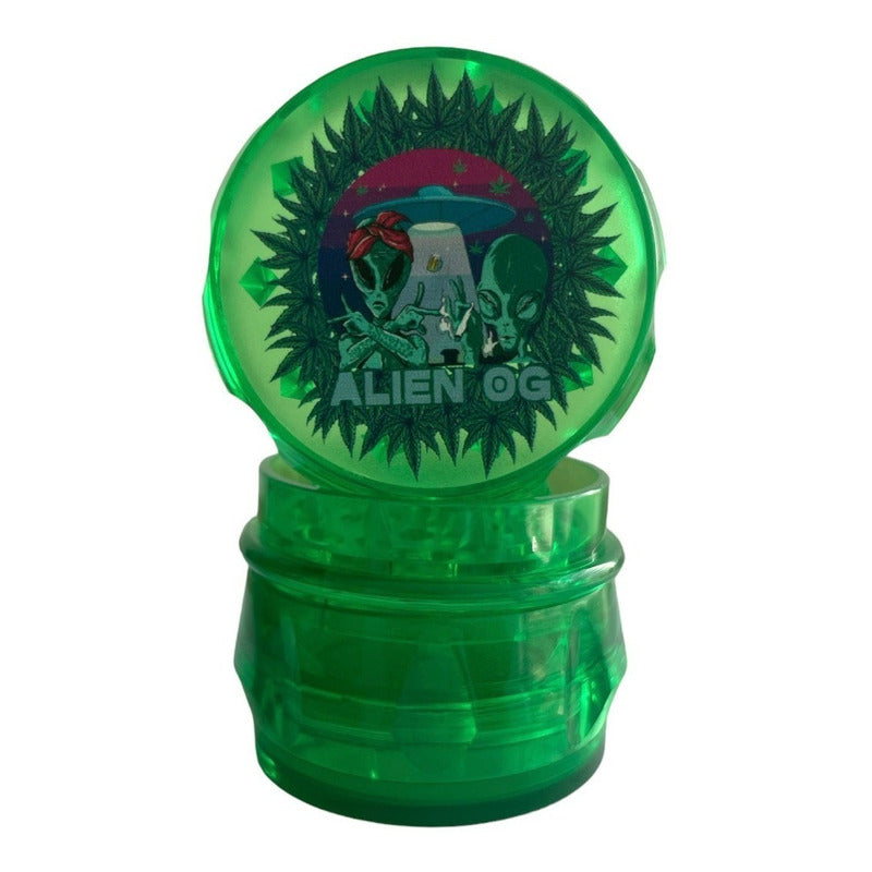 Moledor Hierba Grinder Acrilico 3 Pisos Diseños Colores