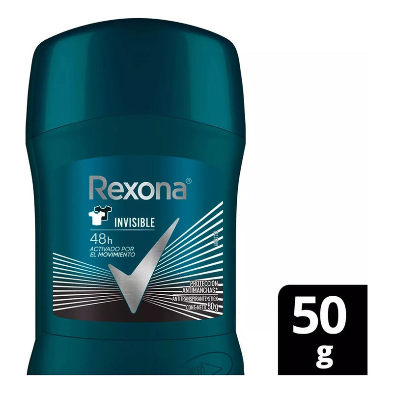 Desodorante Barra Rexona 48h Antitranspirante Men Invisible