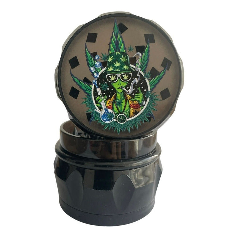 Moledor Hierba Grinder Acrilico 3 Pisos Diseños Colores