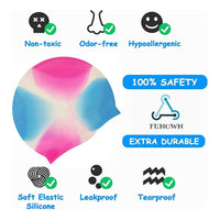 Pack 2 Gorro Piscina Natación Silicona Gorra De Baño Elastic