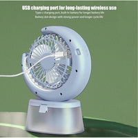 Ventilador Humidificador Portátil Ventilador Led  Usb Recarg