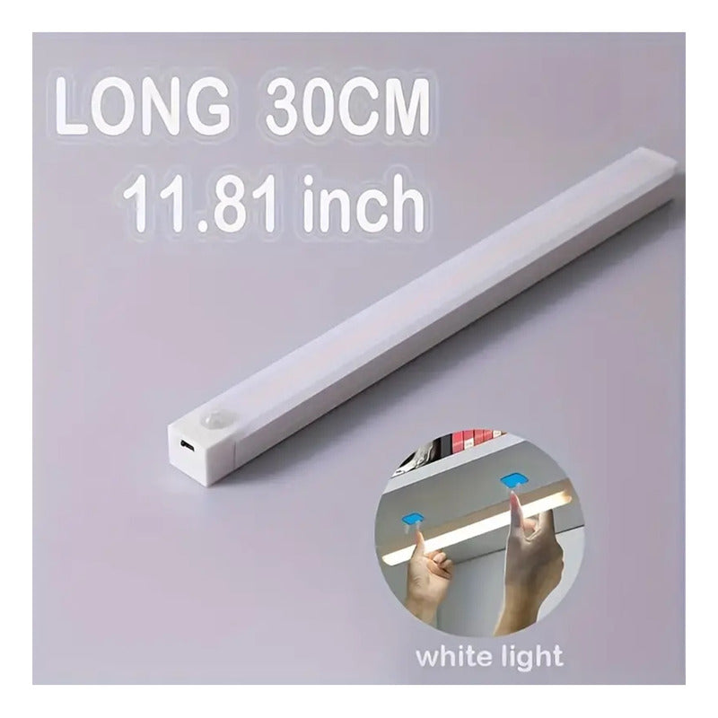 Luz Barra Led 30cm Con Sensor Movimiento Muebles Baño Cocina