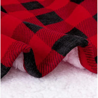 X2 Poleron Sherpa Cuadrille Poleron Con Chiporro Capucha Unica Rojo Cuadrillé