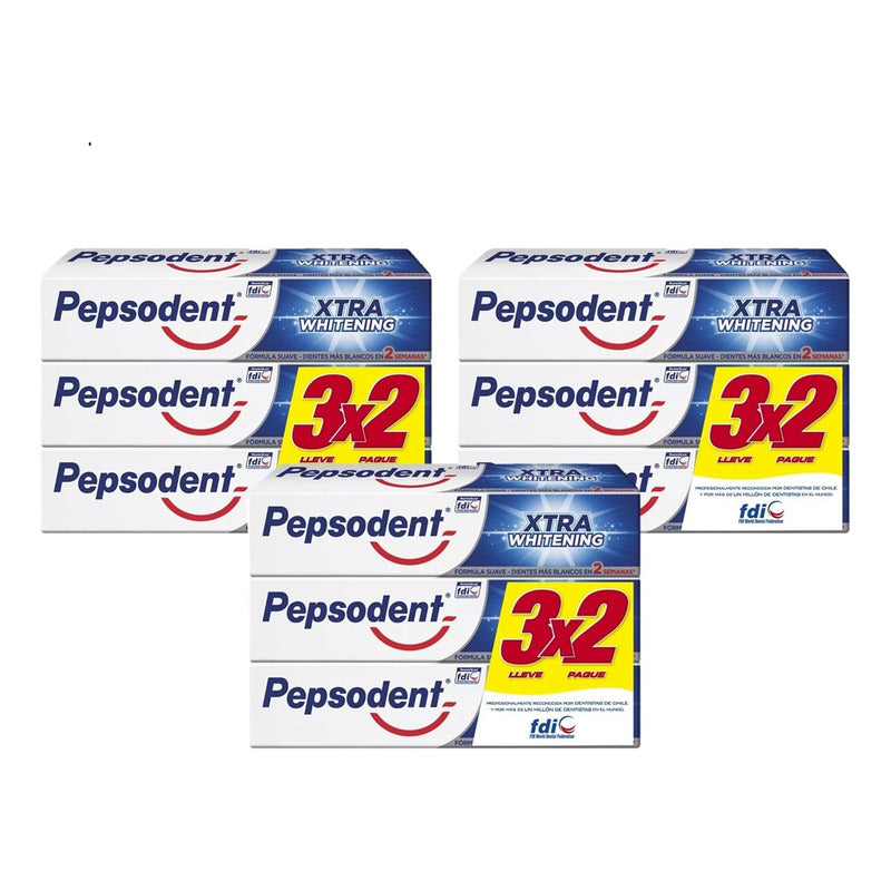 Pack X9 Pepsodent Pasta Dental Xtra Whitening 130g C/u