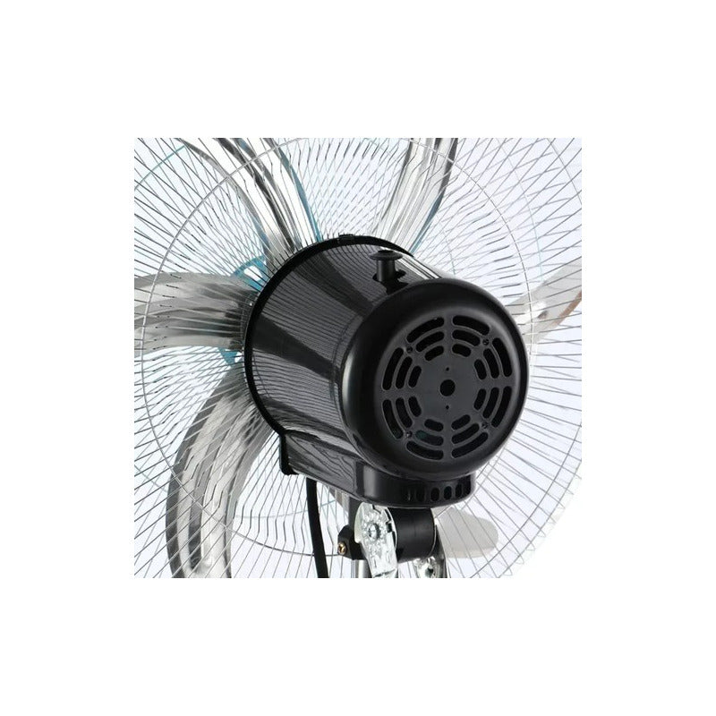 Pack 2 Ventiladores Turbo Grande Ventilador Pedestal Pie 50 Cm Blanco Plateada Metal 5