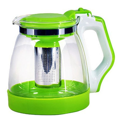 Tetera Jarra De Vidrio Con Filtro Metálico Té Café 2000ml