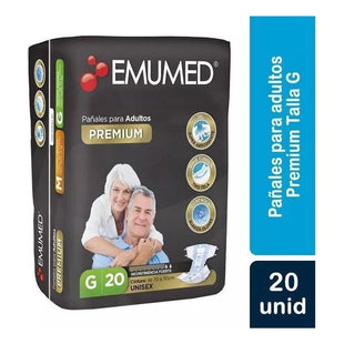 Pañales Para Adultos Emumed Premium Tamaño Grande 20unid