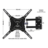 Soporte Tv Brazo Home Desing - 117b-2 14 A 55 Pulgadas Peso Max 50kg Color Negro