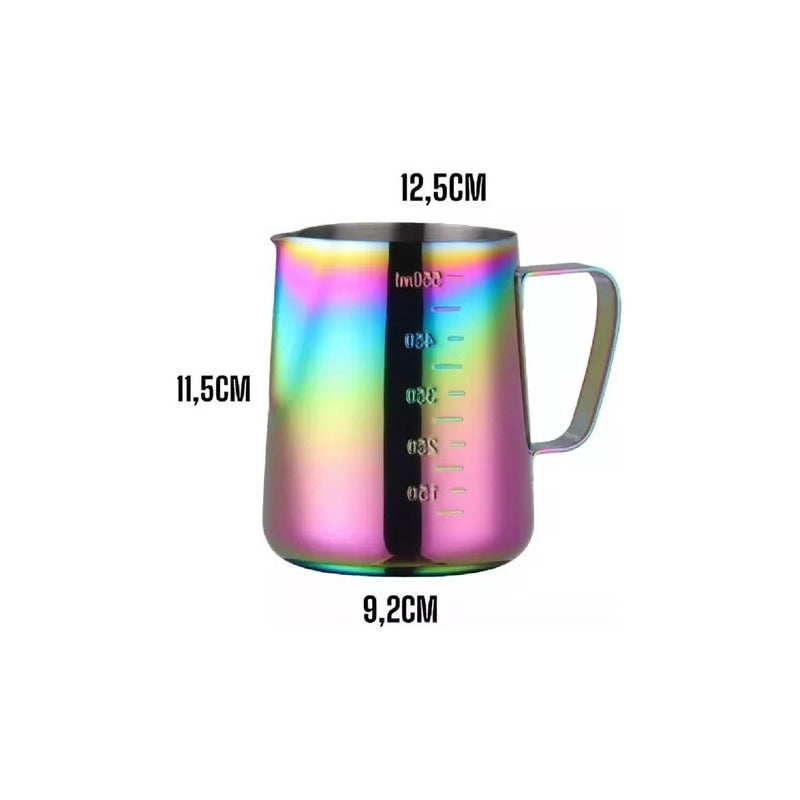 Jarra Espuma Leche Barista Texturizar Pitcher Cafe Tornasol