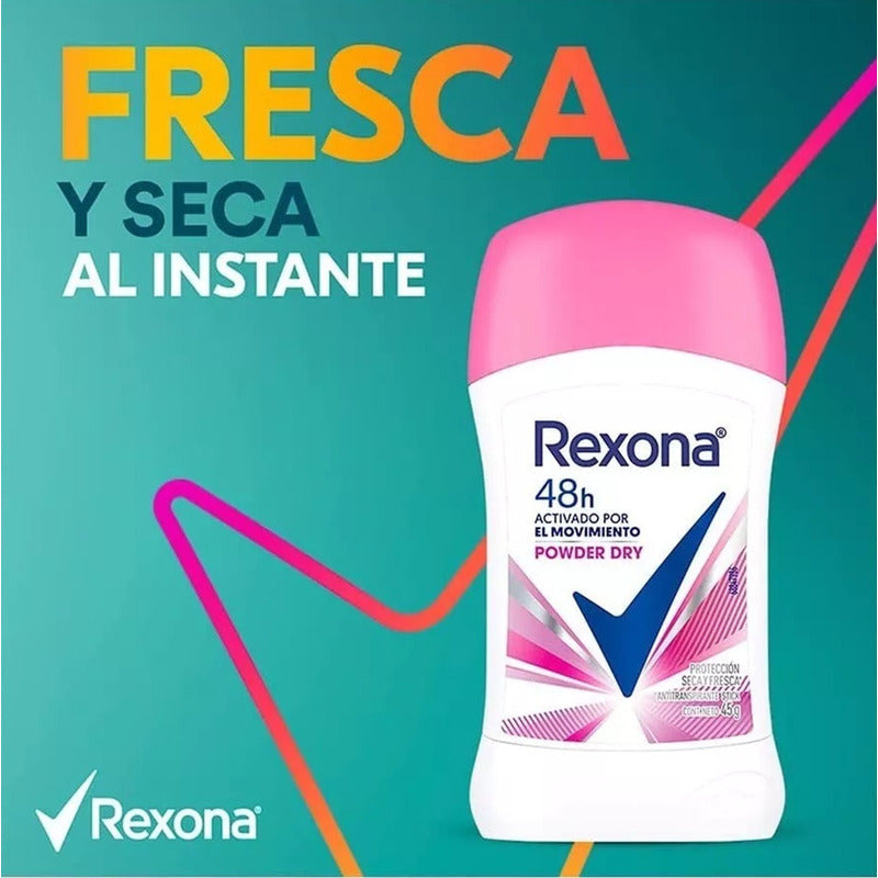 X2 Desodorante Rexona Barra Power Dry 50g Antitranspirante Power Dry