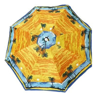 X2 Sombrilla Paragua Playa Verano Paragua Ajustable Plegable Naranja Liso