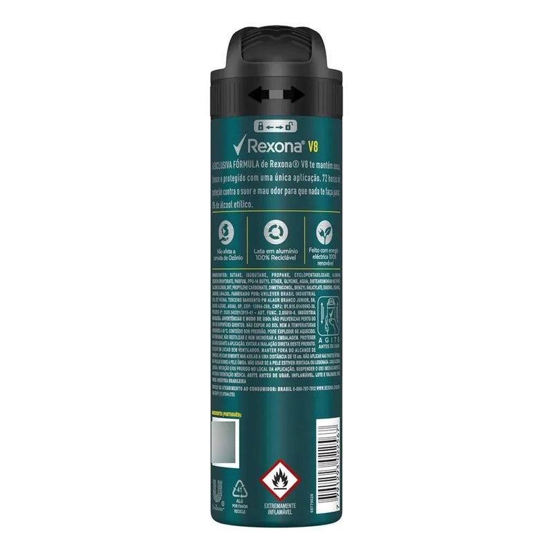 Desodorante Rexona Antitranspirante Aerosol V8 150ml 72hr