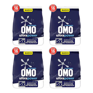 X4 Detergente Omo Concentrado En Polvo Ultra Power 800g