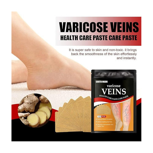 12 Parche Pierna Para Tratamiento De Venas Varicosas Varices Mentolada