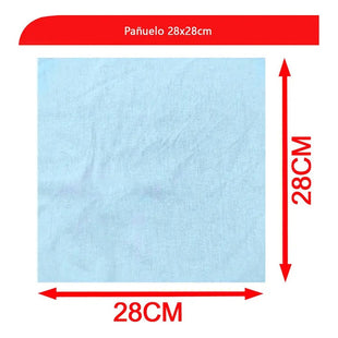 Pañuelo Blanco Cuadrado 28x28  Fiestas Patrias Cueca Chile Blanco Liso Estándar