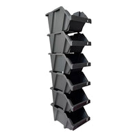 Pack 6 Organizador Apilables Gris Gaveta Etiquetable #10