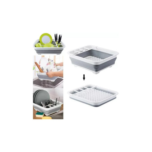 Secador Escurridor Platos Silicona Plegable Multiuso Cocina  Blanco