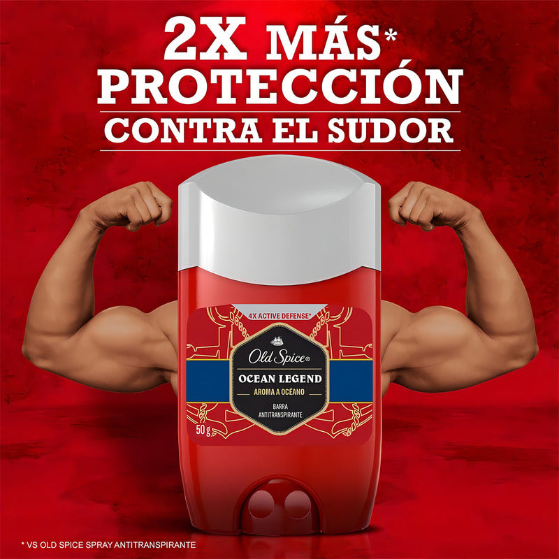 Antitranspirante Old Spice En Barra Ocean Legend 50 G