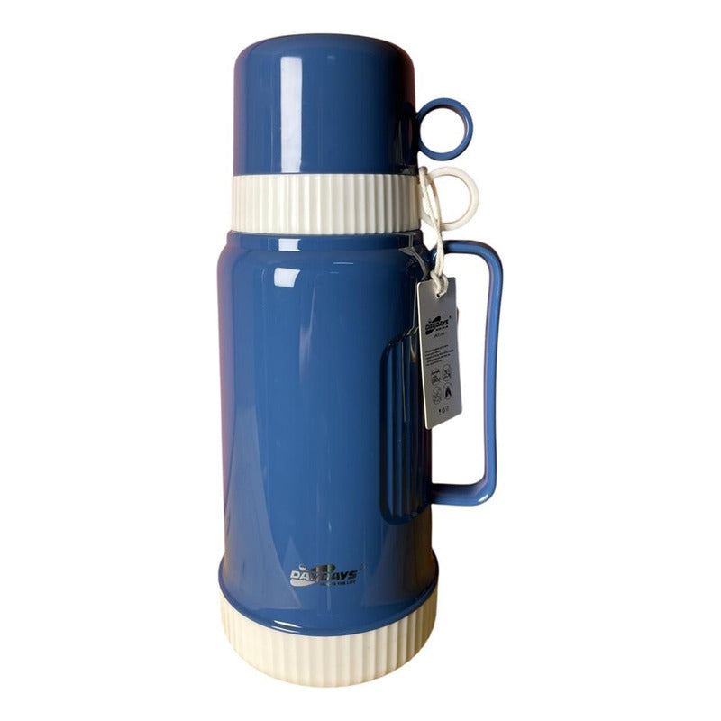 Termo Grande 1 Litro 2 Tazas Agua Caliente Fría Café Té