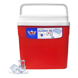 Cooler Nevera Cava Hielera Portátil 35 Litros Reyplast Rojo