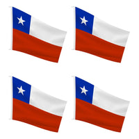 X4 Bandera Premium Chile Chilena Bordada Reforzada 90x 60 Cm Bandera Chile