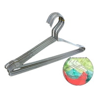 Pack 10 Colgadores De Ropa Perchas Metal Ganchos Metálicos  Blanco