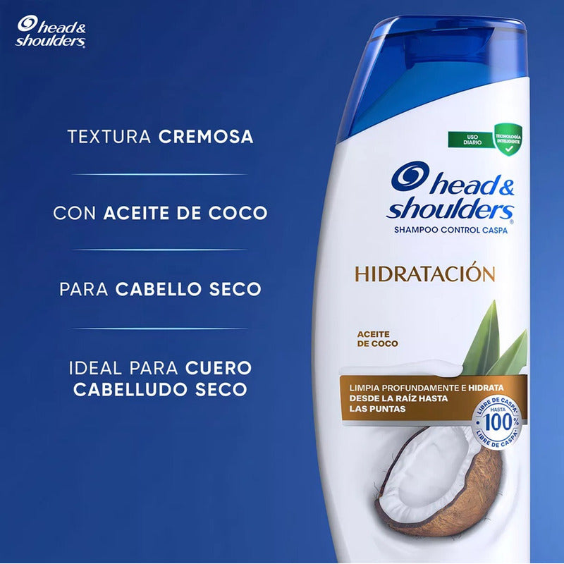 Shampoo Head & Shoulders Hidratación 375ml Aceite De Coco