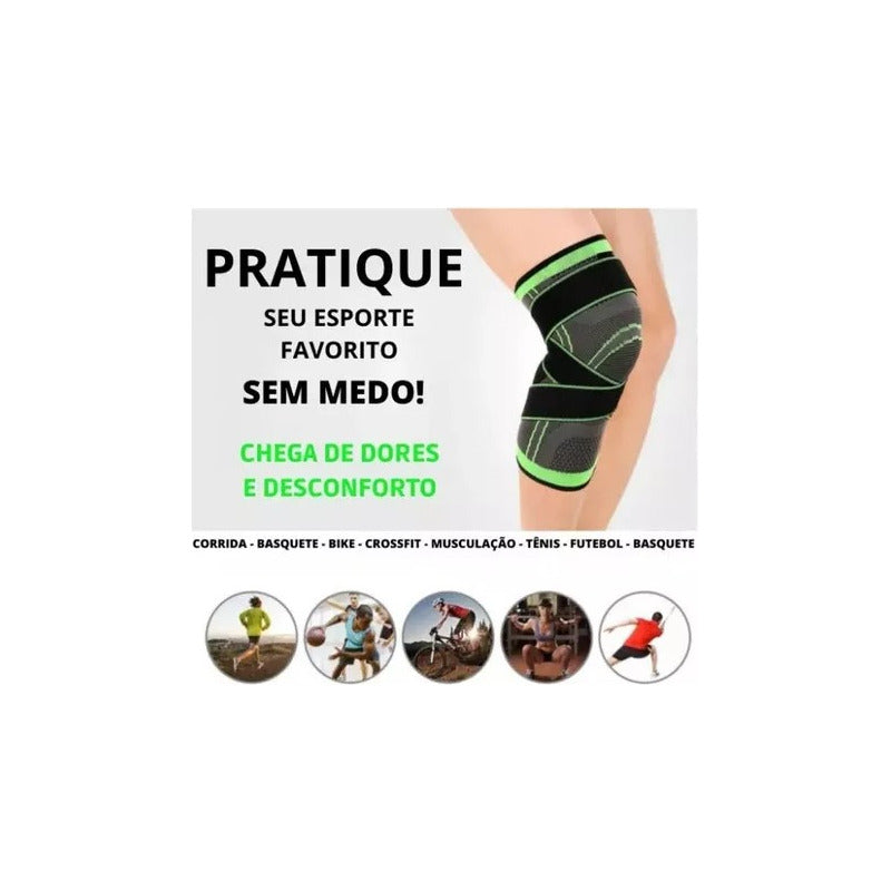 Pack 2 Rodillera Elastica Compresion Gym Deportes Ortopedica Blanco