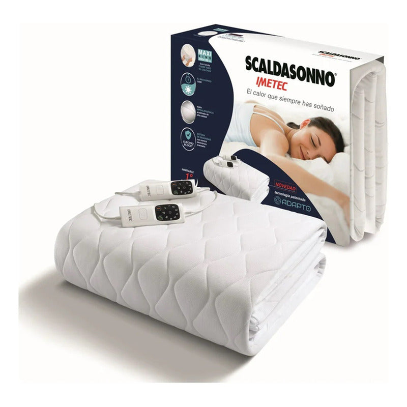 Calientacama Adapto Maxi Scaldasonno King 200x180 Acolchado Blanco Liso