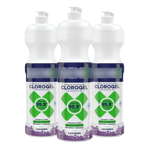 Pack X3 Limpiador Cloro Gel Igenix Lavanda 900ml