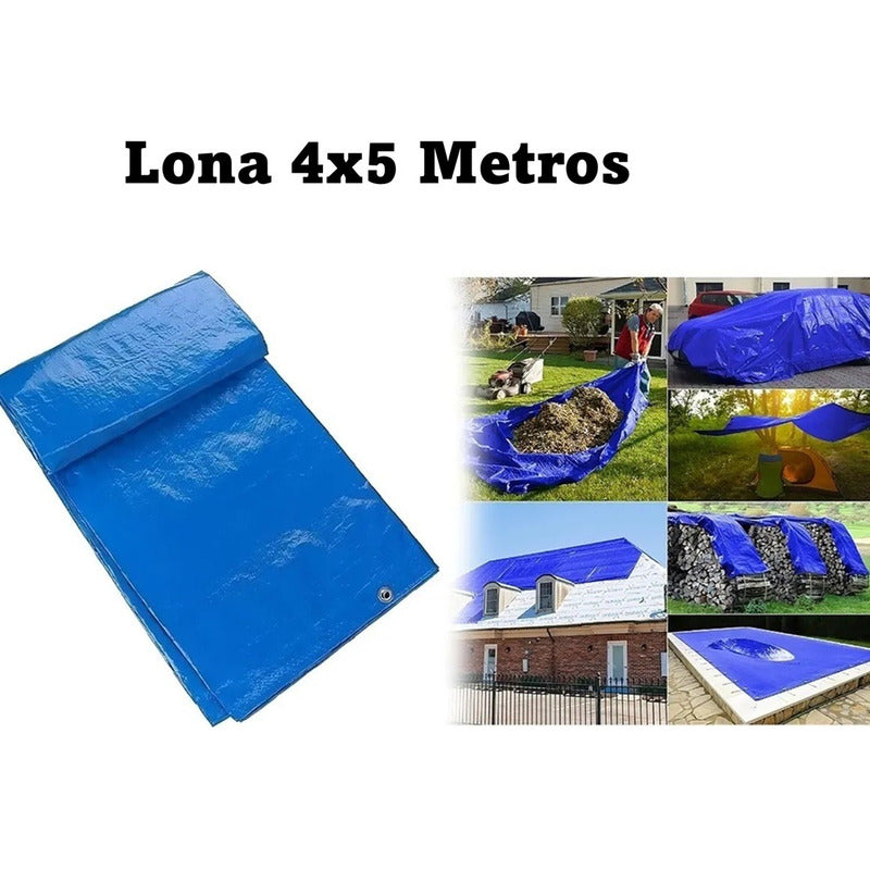 Lona Cobertor Multiuso Impermeable 4x5 Con Ojetillos