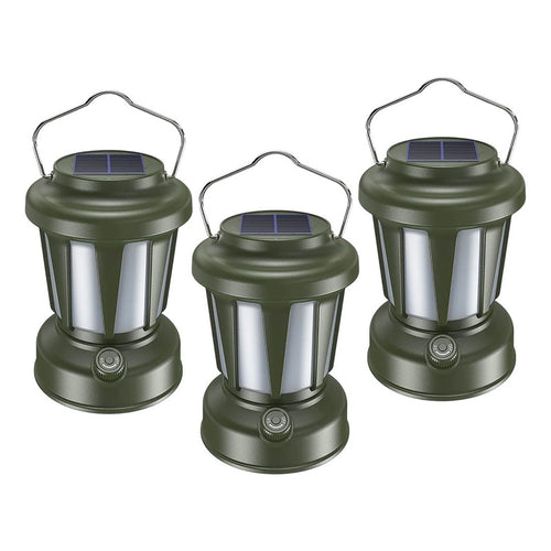 X3 Lampara De Camping Con Energía Solar Recargable Usb Verde