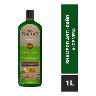 Shampoo Tío Nacho 1 Litro Anti Daño Jalea Real Aloe Vera