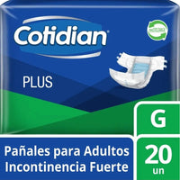 Pack X3 Pañales De Adulto Cotidian Plus Tamaño Grande 20unid Grande