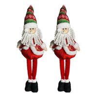Pack 2 Monos Patas Largas Adorno Navidad Decoración Pascuero