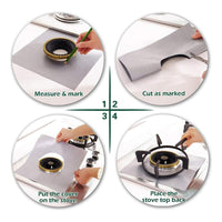 24  Laminas Protector Estufa Cocina Papel Aluminio Cubierta