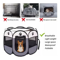 Corral Jaula Para Perro Gato Conejo Plegable Mascota Casa M