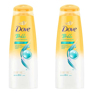 X2 Shampoo Dove Brillo Óleo Micelar 400 Ml Suave Hidratante