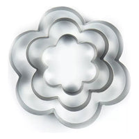 Juego X3 Cortadores Galletas Moldes Cortante Galleta Diseño Flor