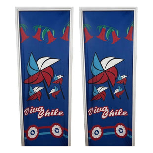 X2 Funda De Puerta Decoración Fechas Patrias 100x210cm M8