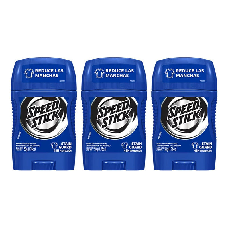 Pack X2 Desodorante Barra Speed Stick Stain Guard 50g 48hor Stain Guard