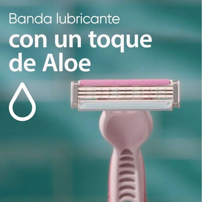 Pack X4 Maquina De Afeitar Gillette Venus Suave Aloe Vera