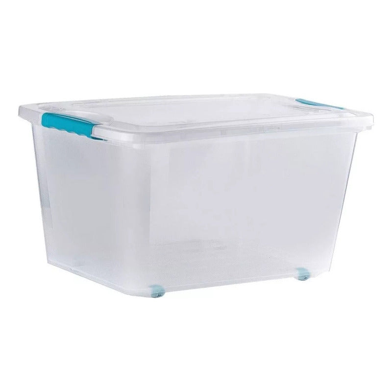 Caja Apilable Organizadora Almacenamiento Con Ruedas  50 L