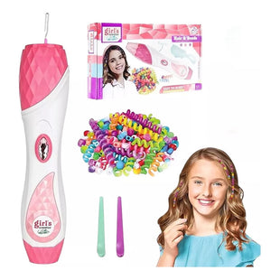 Set Juego De Accesorios Cabello Maquina Trenzas Niñas Color