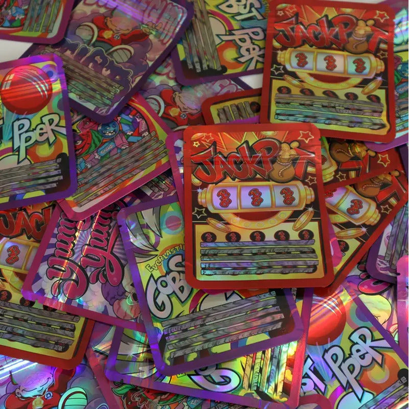 20 Bolsas De Mylar Contenedor Weed Cierre Cremallera No Olor