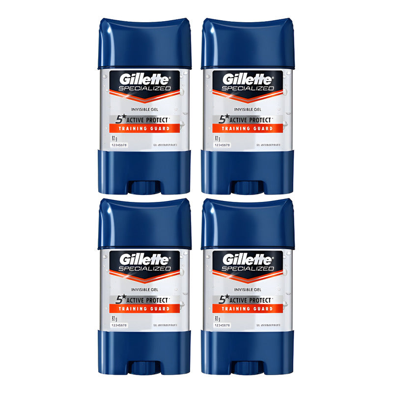 X4 Desodorante Gillette Gel Antitranspirante Training Guard Training Guard