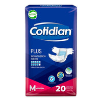 Pack X3 Pañales De Adulto Cotidian Plus Tamaño Mediano 20uni Mediano