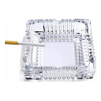 Cenicero De Vidrio Cristal Cuadrado De Lujo Mesa Escritorio