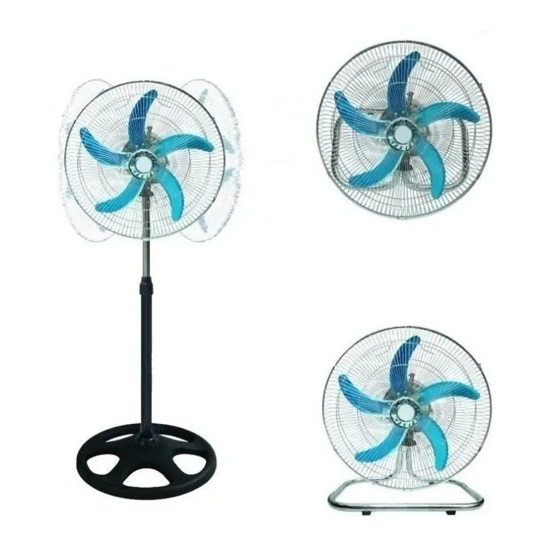 Ventilador X2 3 Aspas Silencioso Rota 360 Grados 100w De Pot